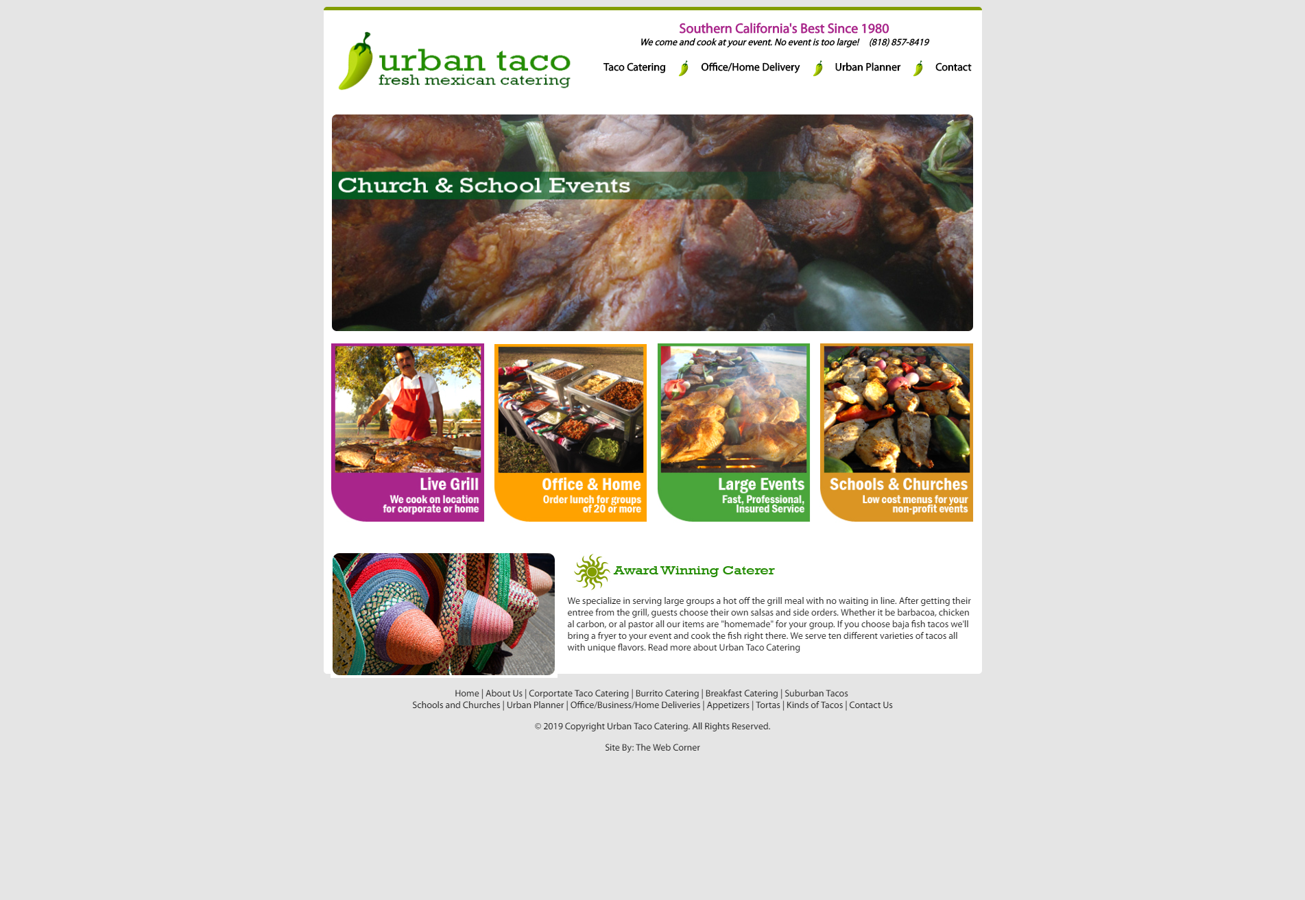 Urban Taco Catering website