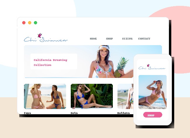 Chi Swimwear website design